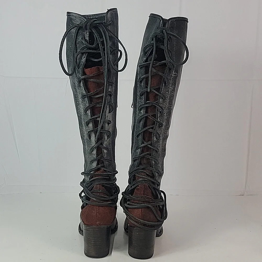 Freebird By Steven Coal Tall Lace-up Women's Boots - Picture 6 of 12